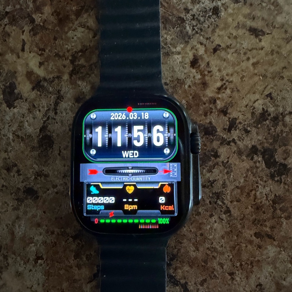 Black Smartwatch with Fitness Display - Unbranded